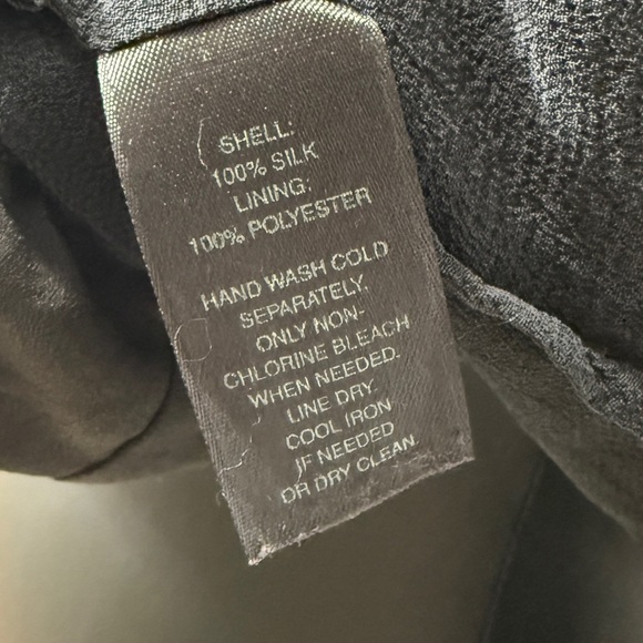 White House Black Market Black Ruffled Blouse - Picture 5 of 6